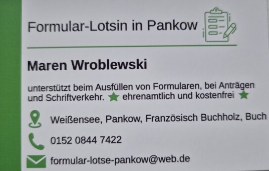Formular-Lotsin Maren Wroblewski am Standort Bildungsverein am Kreuzpfuhl