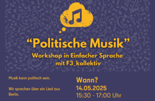 „Politische Musik“ – Workshop in Einfacher Sprache