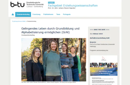 Graduiertenkolleg forscht zu Alphabetisierung und Grundbildung